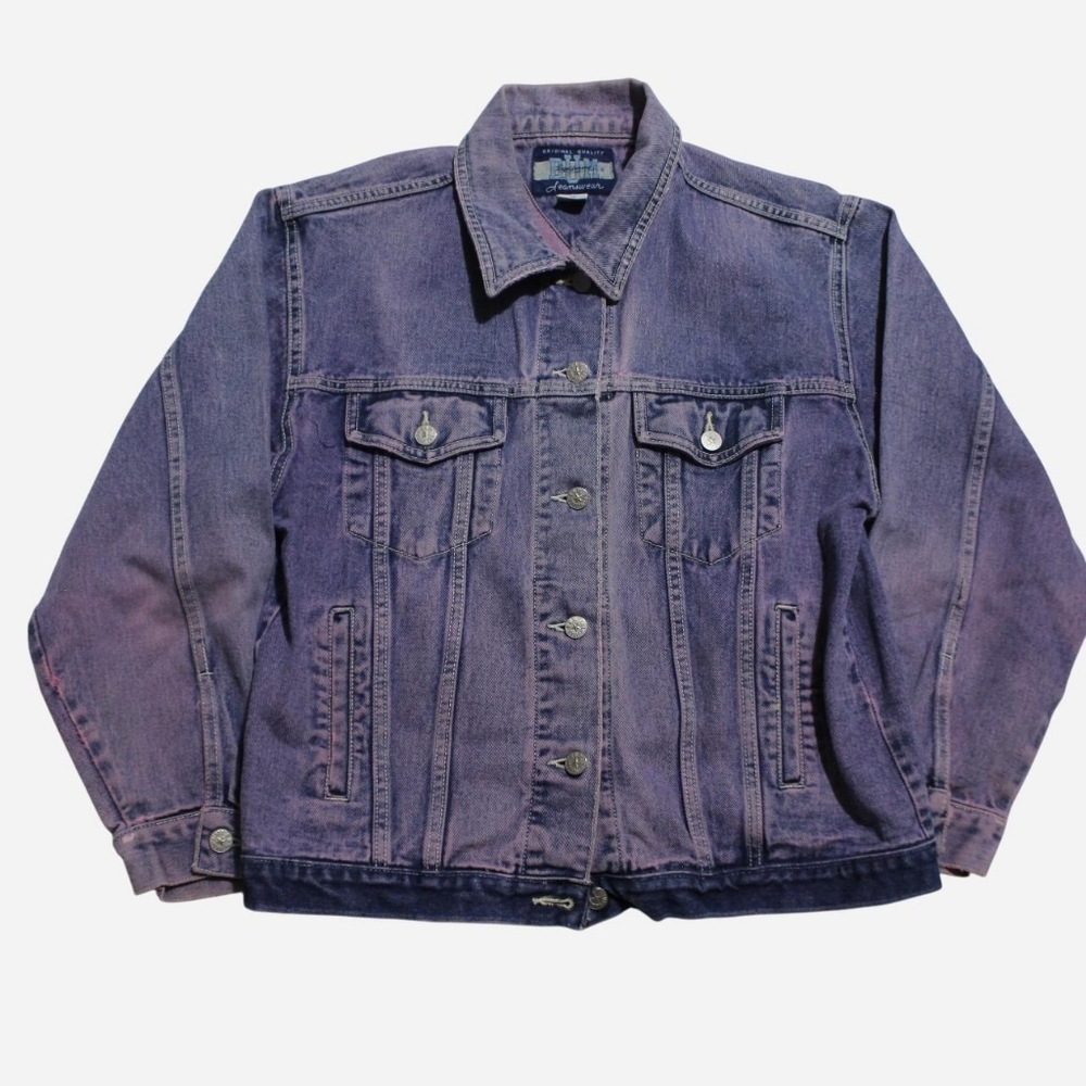 Mens Y2K Denim Trucker B.U.M Equipment Punk Jacket
